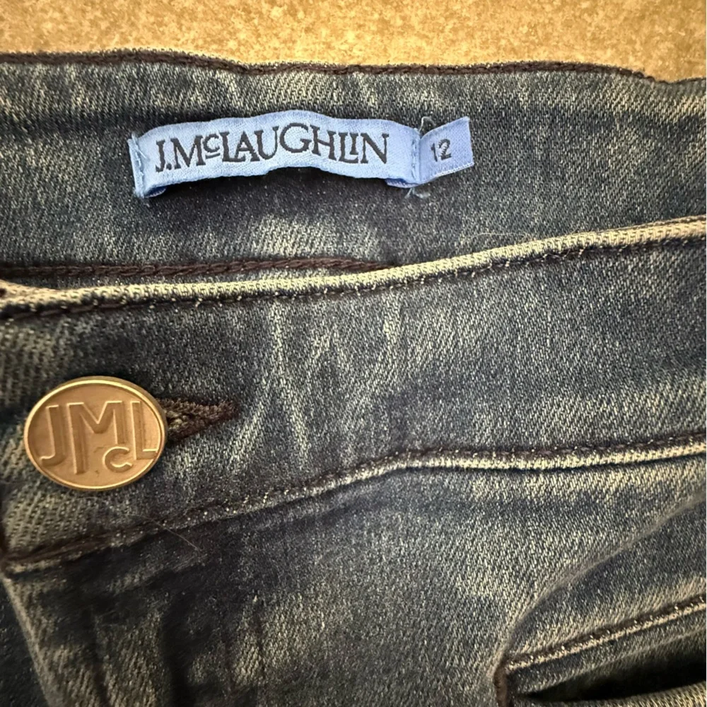 J.McLaughlin Hadleigh Wide Leg Denim Trousers Jeans Size 12 - Picture 7 of 11